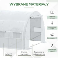Outsunny Folienowe szklarniowe 3,97 x 3 x 2m, UV-ochrona, do ogrodu(m-4)