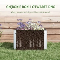Outsunny Grządka ogrodowa ziołowa, odporna na warunki atmosferyczne, z otwartym dnem, 60 x 60 x 30 cm, ciemnoszara(m-4)