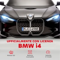 HOMCOM Macchina Elettrica per Bambini 3-6 Anni con Licenza BMW con Telecomando, Clacson e Fari, 115x67x45 cm, Nera(m-4)