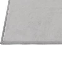 AIYAPLAY Kruipmat voor baby, 3 cm dikke speelmat van zacht flanel, 127 x 127 cm, antislip en waterafstotend, lichtgrijs(m-10)