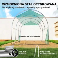 Szklarnia 3x2x2 m, folia, 6 okien, drzwi rolowane(m-7)
