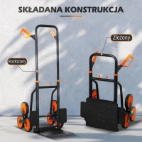 DURHAND Wózek transportowy na schody, składany, stalowa rama, max. 120 kg(m-4)