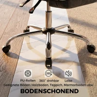 HOMCOM Ergonomische bureaustoel met voetensteun, donkergrijs(m-7)