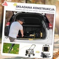 Wózek dla psa i kota 2w1, składany, do 10 kg(m-6)