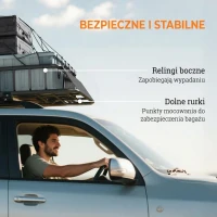 HOMCOM Bagażnik dachowy dla samochodów, kosz na dach, 90,7 kg nośności, bagażnik z osłoną przeciwwietrzną, stalowe rury, czarny(m-7)