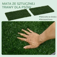 Toaleta dla szczeniąt z 2 matami trawiastymi, taca do treningu(m-4)