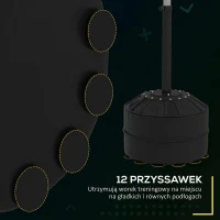 SPORTNOW Stojący Słup Bokserski z Pałąkiem Refleksu, Punchingball, Regulowany 1,6-2,05 m, Stojak do Boksu, Sztuczna Skóra(m-6)