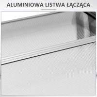 Outsunny Zadaszenie drzwiowe, ochrona przed deszczem, wiatrem i gradem, poliwęglan, aluminiowe wsporniki, 200 x 96 x 27 cm, czarne(m-6)