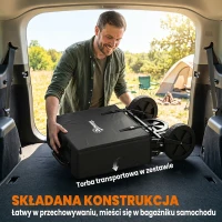 Outsunny Wózek Ogrodowy z Daszkiem, składany, pojemność 110L, rama stalowa, 97x52x105 cm, czarny(m-4)