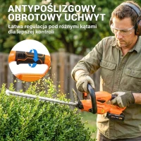 Outsunny Nożyce do żywopłotu Elektryczne Bezprzewodowe z Akumulatorem 100 W Długość Cięcia 51 cm ABS Pomarańczowy(m-7)