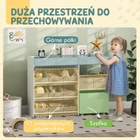 Szafka na zabawki dla dzieci, półki, 3 naklejki, regał na książki(m-4)