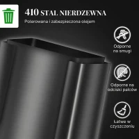 HOMCOM Kosz na śmieci z dwoma komorami 2x30L, pokrywa Soft-Close, stal nierdzewna, czarny(m-5)