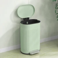 HOMCOM Kosz na Śmieci 30L Pedałowy z Pokrywą, Wyjmowanym Wewnętrznym Pojemnikiem i Systemem Soft-Close, 36,5 x 31,2 x 60,8 cm, Zielony(m-9)