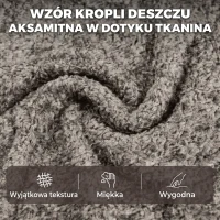 HOMCOM Nowoczesny fotel typu wingback, welurowy fotel z podłokietnikami, czteroramienna podstawa, sprężyny S, funkcja obrotu 360°, szary(m-6)