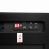 HOMCOM 127 cm Camino Elettrico da Incasso/Parete/Terra Ultrasottile 8.3 cm con Telecomando, 900/1800W, Timer, 35㎡ Nero(m-12)