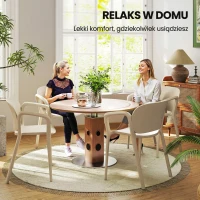 Outsunny Zestaw 4 krzeseł ogrodowych, plastikowe, odporne na warunki atmosferyczne(m-5)