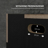 SPORTNOW Plyo-Box/Skrzynia do Skoków, wytrzymała, 76x61x51 cm, Czarna, Uchwyt 10x3,5 cm, do 120 kg(m-5)