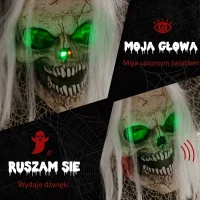 160 cm Szkielet Halloween z LED, dźwięk, dekoracja(m-5)