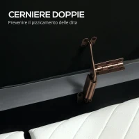 HOMCOM Panca Contenitore Ovale da 72L con Coperchio Sollevabile, in Tessuto Vellutato e Legno, 107x42x45.5 cm, Grigio(m-7)