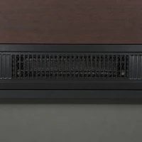 HOMCOM Camino Elettrico da Terra/Incasso con Cornice e Ripiano per TV 55'', 1800W, Effetto Fiamma 3D, Timer, Marrone(m-12)