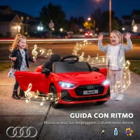 AIYAPLAY Macchina Elettrica per Bambini 12V Audi A5L con Telecomando, Batteria al Litio, 2 Motori, Telecomando, Rosso(m-9)