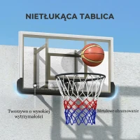 Kosz do koszykówki z montażem na ścianie, czarny, do wnętrz i na zewnątrz(m-7)