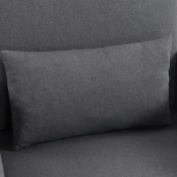 HOMCOM Poltrona Letto 3 in 1 Estraibile, Reclinabile in Tessuto Effetto Lino con Schienale Regolabile e Cuscino(m-12)