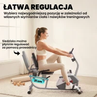 Rower treningowy trenażer rowerowy z regulacją oporu magnetycznego kolor szary + srebrny(m-5)