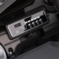 AIYAPLAY Auto Elettrica Polizia 12V con Telecomando, 2 Motori, Luci, Sirena, Musica e Clacson,  3-6 Anni, Grigio(m-13)