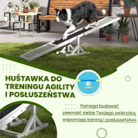 Huśtawka dla psa, drewniana, do agility, zabawka dla dużych psów(m-7)