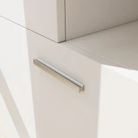 HOMCOM Computerschreibtisch mit Regal und Schrank, 150 cm, Weiß(m-7)