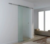 HOMCOM Szklane drzwi przesuwne Drzwi przesuwne Drzwi szklane Drzwi pokojowe Matowe szkło 1025 x 2050 mm(m-4)