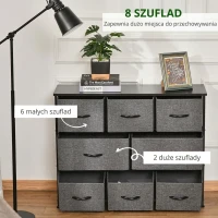 Komoda z 8 szufladami, metalowa konstrukcja, pojemna(m-5)