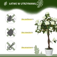 Sztuczne róże 90 cm, roślina do salonu, dekoracja wnętrz(m-5)