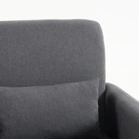 HOMCOM Poltrona Letto 3 in 1 Estraibile, Reclinabile in Tessuto Effetto Lino con Schienale Regolabile e Cuscino(m-11)