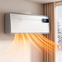 HOMCOM Termoventilatore da Parete 2000W, Stufa Elettrica Ceramica 3 Modalità con Ventilatore, Termostato, Timer, Bianco(m-15)