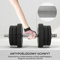 Zestaw hantli 30KG z obciążeniem do domu, stal, PU(m-5)