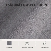HOMCOM Fotoliu electric cu ridicare asistată, reclinabil, încălzit și cu masaj, gri închis(m-7)