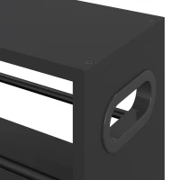HOMCOM Carrello portaoggetti slim a 3 ripiani con ruote e barre laterali, salvaspazio per cucina e bagno, 4 ruote, nero(m-11)