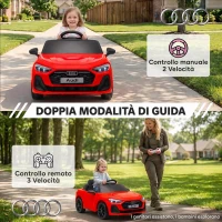 AIYAPLAY Macchina Elettrica per Bambini 12V Audi A5L con Telecomando, Batteria al Litio, 2 Motori, Telecomando, Rosso(m-6)