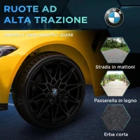 AIYAPLAY Macchina Elettrica per Bambini a Licenza BMW M4 con Telecomando, Clacson e Fari, 108x69.5x51 cm, Giallo(m-9)
