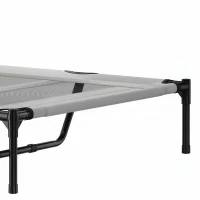 PawHut Cama Elevada para Cães Grandes com Malha Respirável e Saco 122x92x23 cm Preta(m-11)