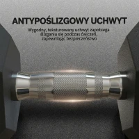 HOMCOM® Hantle gumowe fitness Pojedynczy hantle stalowy gumowy czarny 15 kg(m-5)