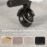 AIYAPLAY Cavalo de Brincar para Montar com Rodas, Sons de Cascos, Música e Pedais, Asas, Estrutura Metálica, +3 Anos, 50 kg, Castanho(m-8)