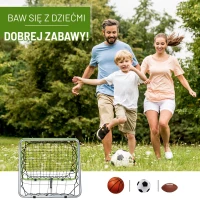 Rebounder do bejsbola Bramka odbijająca Rama z siatką Siatka treningowa składana metal zielony(m-5)