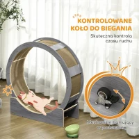 Biegacz dla kota, 91 cm, z hamulcem, szary(m-6)