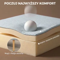HOMCOM 2-osobowa sofa, miękkie obicie, łatwa w pielęgnacji, udźwig do 220 kg, 117 x 56,5 x 77 cm, jasny zielony(m-5)