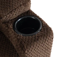 HOMCOM Cadeirão Relax Reclinável Elétrico Elevatório para Idosos com Massagem, Calor e Porta-copos Castanho Escuro(m-13)