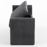 HOMCOM Banco de Almacenaje de Chenilla con Reposabrazos y Cojines Tapa Hidráulica Carga 220 kg 137x45x51 cm, Gris Oscuro(m-11)