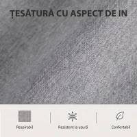 HOMCOM Fotoliu Electric cu Ridicare Asistată, Reclinabil, Încălzit, cu Masaj, Aspect In, 2 Telecomenzi, Gri Deschis(m-7)